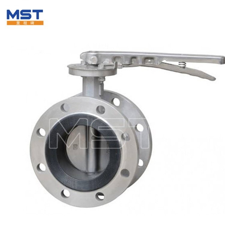 Butterfly valve lever လည်ပတ်နေသည်။