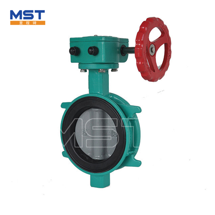 ဂီယာအော်ပရေတာနှင့်အတူ Wafer ပုံစံ Butterfly Valve